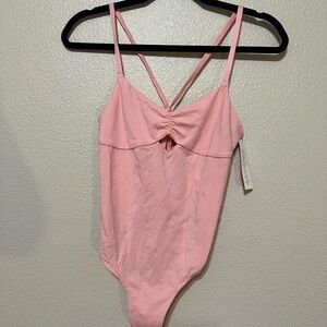 Pink One Piece bosysuit